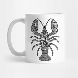 Lobster (black and white vertical) Mug